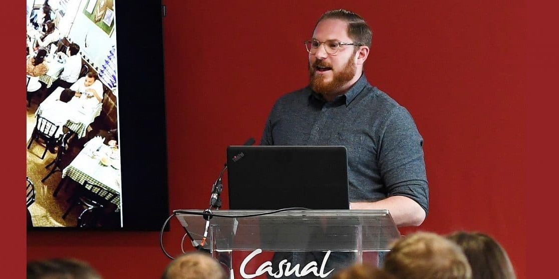 Brian Trollip from Dishoom speaking at CD18 Brian Trollip from Dishoom speaking at Casual Dining show